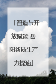 智造与开放赋能 岳阳新质生产力提速