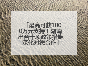 最高可获1000万元支持！湖南出台十项政策措施深化对德合作