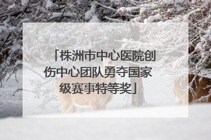 株洲市中心医院创伤中心团队勇夺国家级赛事特等奖