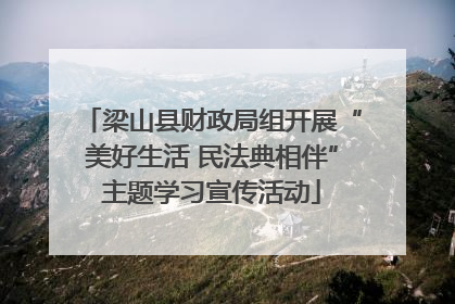 梁山县财政局组开展“美好生活 民法典相伴”主题学习宣传活动
