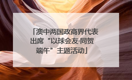 澳中两国政商界代表出席“以球会友·同贺端午”主题活动