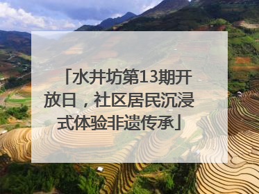水井坊第13期开放日，社区居民沉浸式体验非遗传承