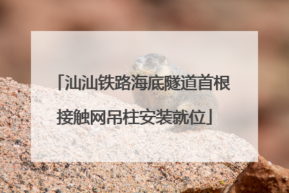 汕汕铁路海底隧道首根接触网吊柱安装就位