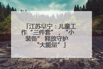 江苏阜宁：儿童工作“三件套”，“小装备” 释放守护 “大能量”