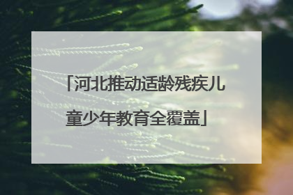 河北推动适龄残疾儿童少年教育全覆盖