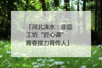河北涞水：非遗工坊“匠心课” 青春接力育传人