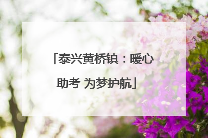 泰兴黄桥镇：暖心助考 为梦护航