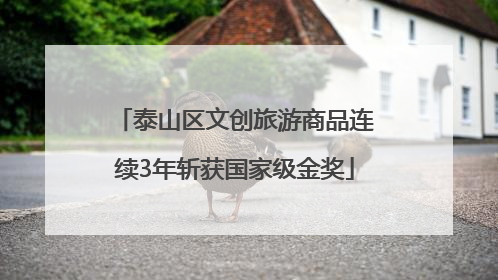 泰山区文创旅游商品连续3年斩获国家级金奖