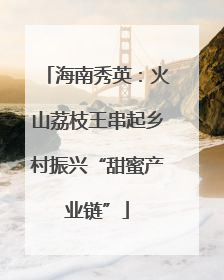 海南秀英：火山荔枝王串起乡村振兴“甜蜜产业链”