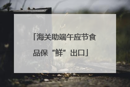 海关助端午应节食品保“鲜”出口