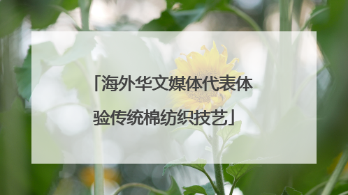 海外华文媒体代表体验传统棉纺织技艺
