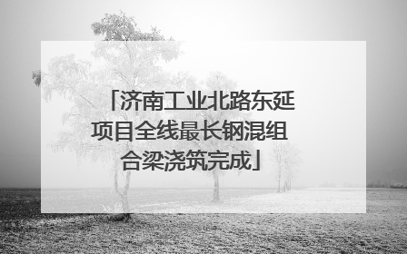 济南工业北路东延项目全线最长钢混组合梁浇筑完成