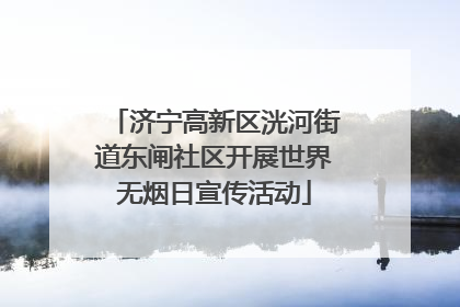 济宁高新区洸河街道东闸社区开展世界无烟日宣传活动