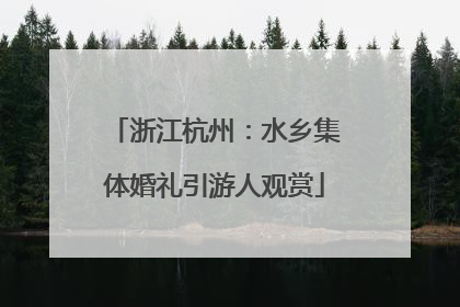 浙江杭州：水乡集体婚礼引游人观赏