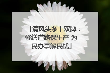 清风头条丨双牌：修缮道路保生产 为民办事解民忧