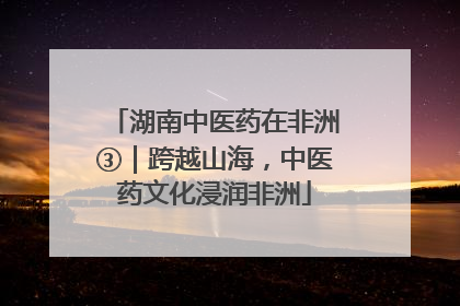 湖南中医药在非洲③｜跨越山海，中医药文化浸润非洲