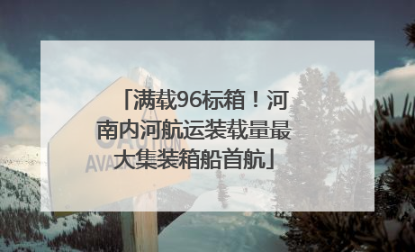 满载96标箱！河南内河航运装载量最大集装箱船首航