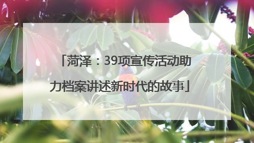 菏泽：39项宣传活动助力档案讲述新时代的故事