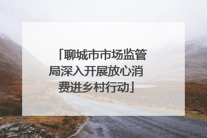 聊城市市场监管局深入开展放心消费进乡村行动