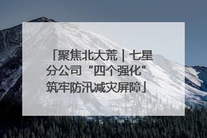 聚焦北大荒｜七星分公司“四个强化”筑牢防汛减灾屏障