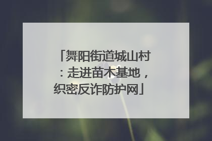 舞阳街道城山村：走进苗木基地，织密反诈防护网