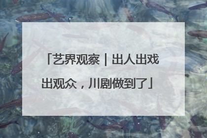 艺界观察｜出人出戏出观众，川剧做到了