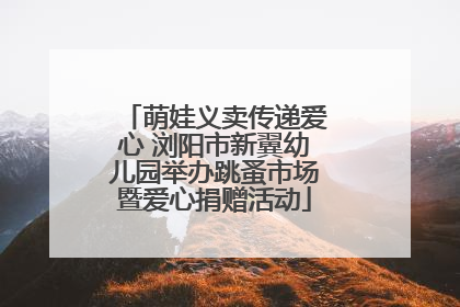 萌娃义卖传递爱心 浏阳市新翼幼儿园举办跳蚤市场暨爱心捐赠活动