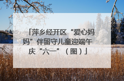 萍乡经开区“爱心妈妈”伴留守儿童迎端午庆“六一”（图）