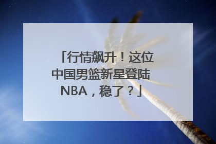 行情飙升！这位中国男篮新星登陆NBA，稳了？