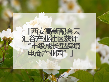 西安高新配套云汇谷产业社区获评“市级成长型跨境电商产业园”