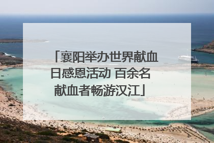 襄阳举办世界献血日感恩活动 百余名献血者畅游汉江