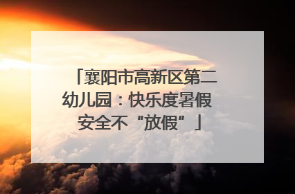 襄阳市高新区第二幼儿园：快乐度暑假 安全不“放假”