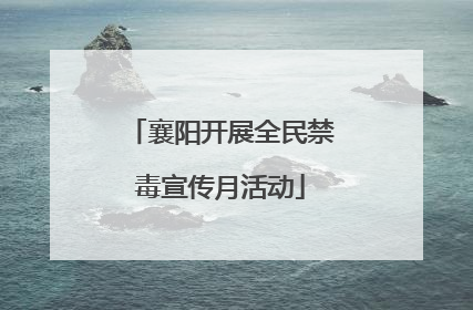 襄阳开展全民禁毒宣传月活动
