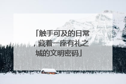 触手可及的日常，藏着一座有礼之城的文明密码