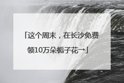 这个周末，在长沙免费领10万朵栀子花→