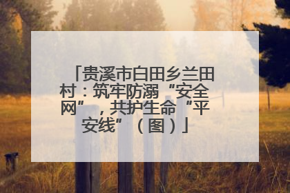 贵溪市白田乡兰田村：筑牢防溺“安全网”，共护生命“平安线”（图）
