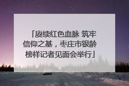 赓续红色血脉 筑牢信仰之基，枣庄市银龄榜样记者见面会举行