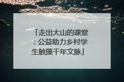 走出大山的课堂：公益助力乡村学生触摸千年文脉
