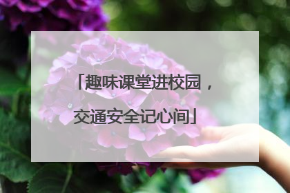 趣味课堂进校园，交通安全记心间