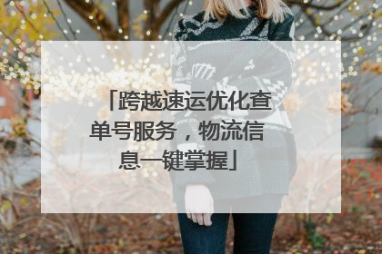 跨越速运优化查单号服务，物流信息一键掌握