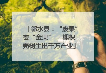 邻水县：“废果”变“金果” 一棵枳壳树生出千万产业