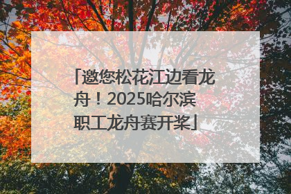 邀您松花江边看龙舟！2025哈尔滨职工龙舟赛开桨