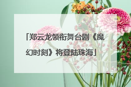 郑云龙领衔舞台剧《魔幻时刻》将登陆珠海