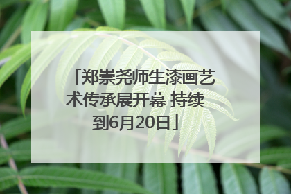 郑崇尧师生漆画艺术传承展开幕 持续到6月20日