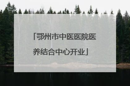 鄂州市中医医院医养结合中心开业