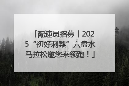 配速员招募丨2025“初好刺梨”六盘水马拉松邀您来领跑！