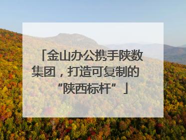 金山办公携手陕数集团，打造可复制的“陕西标杆”