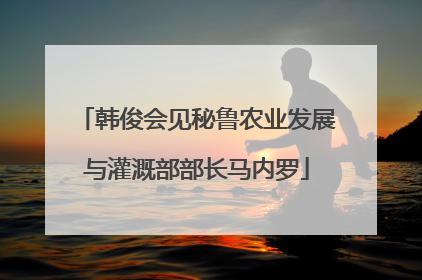 韩俊会见秘鲁农业发展与灌溉部部长马内罗