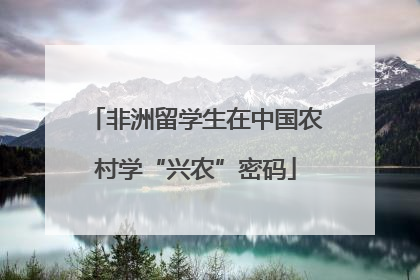 非洲留学生在中国农村学“兴农”密码