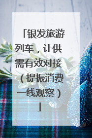 银发旅游列车，让供需有效对接（提振消费一线观察）